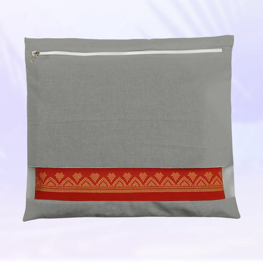 Saree Clothes Bags/Covers/Poches For Storage With Zip Closure (16 X 14 Inches, Grey