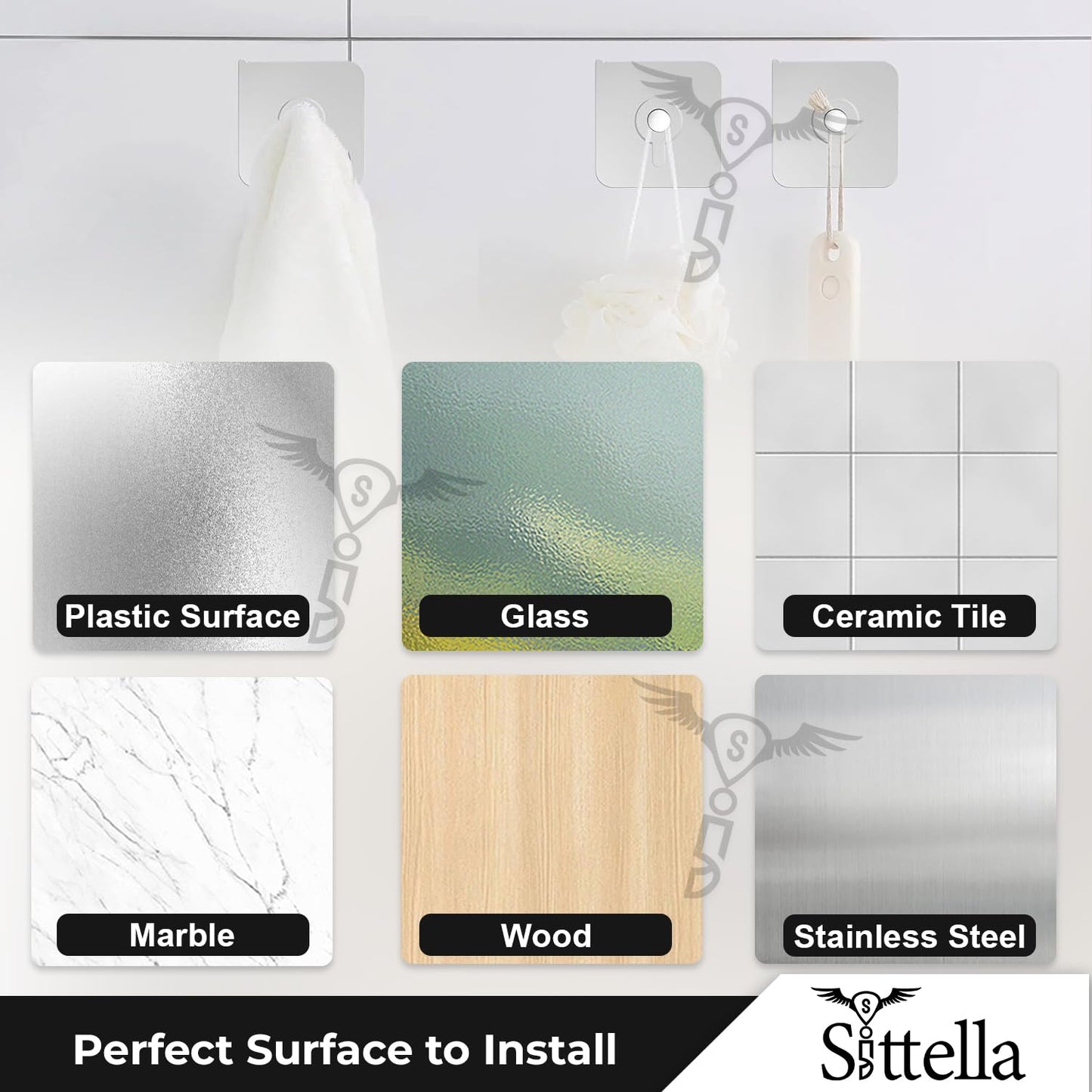 Stainless Steel Self Adhesive Heavy Duty Photo Wall Hook