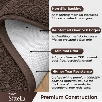 Sittella Premium Microfiber Floor Mat – Super Soft, Highly Absorbent & Quick Dry | Anti-Slip Multipurpose Mat for Bathroom, Kitchen & Bedroom (40 x 60 )