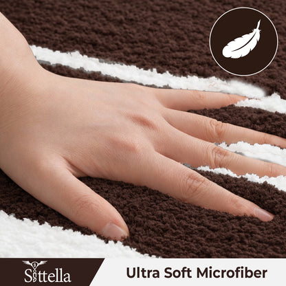 Sittella  ® 1500 GSM  | 60×40 cm| Microfiber Anti-Skid Bathroom Door Mat | Ultra Soft Plush & Super Absorbent | Quick-Dry, Washable Floor Rug for Bathroom & Door |Navy Blue