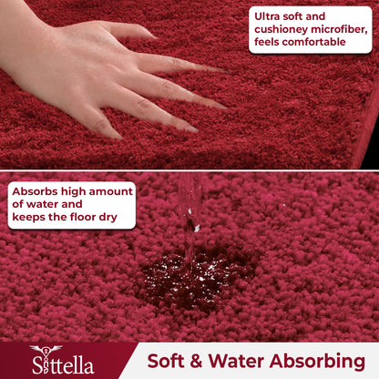 Sittella Premium Microfiber Floor Mat – Super Soft, Highly Absorbent & Quick Dry | Anti-Slip Multipurpose Mat for Bathroom, Kitchen & Bedroom (40 x 60 cm)