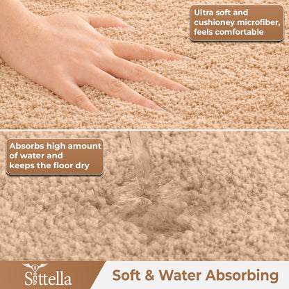 Sittella Premium Microfiber Floor Mat – Super Soft, Highly Absorbent & Quick Dry | Anti-Slip Multipurpose Mat for Bathroom, Kitchen & Bedroom (40 x 60 cm)