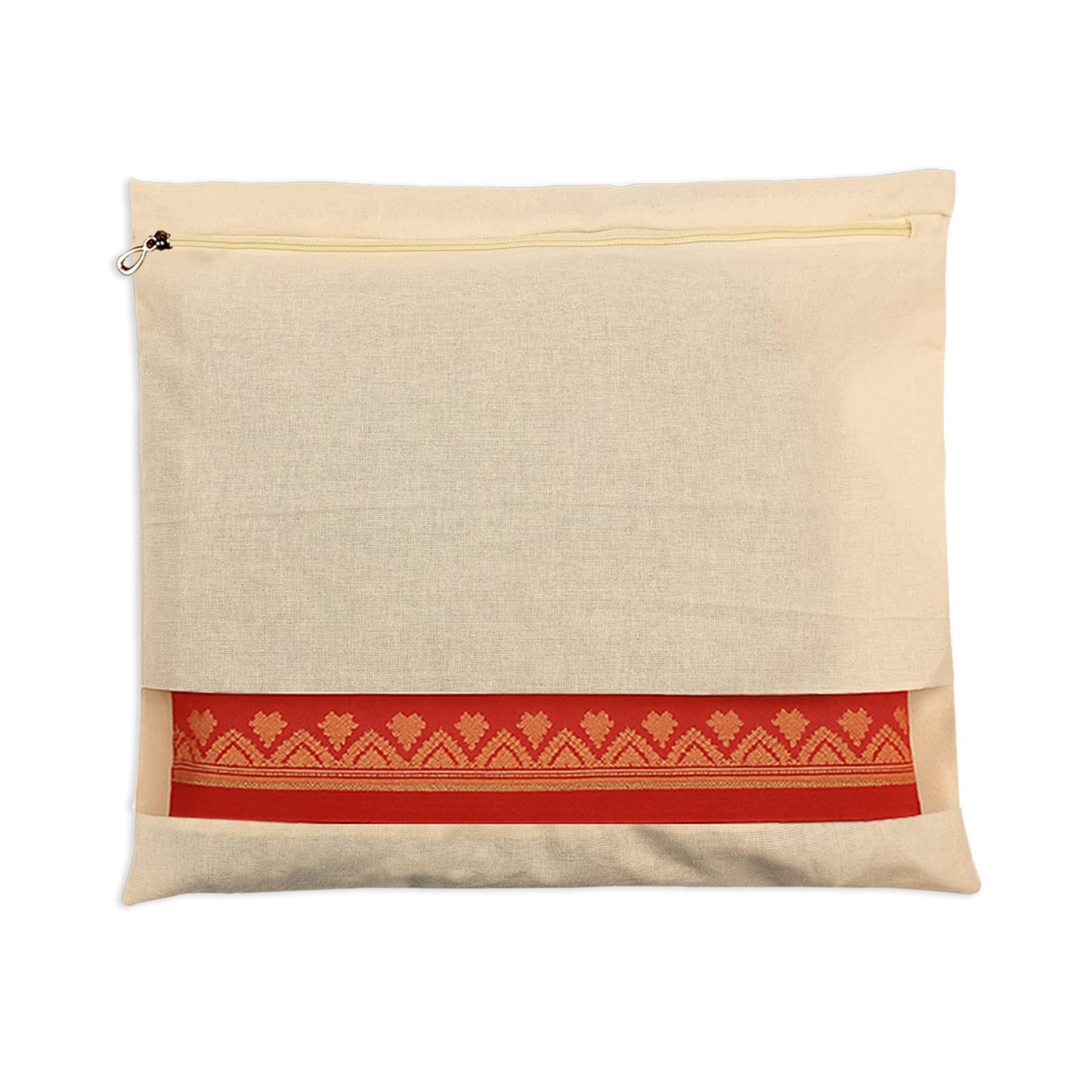 Saree Clothes Bags/Covers/Poches For Storage With Zip Closure (16 X 14 Inches, Grey