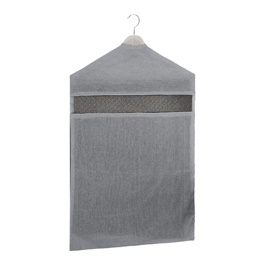 SITTELLA® Hanging Cotton Saree Covers for Storage | 30 x 18 Inches Breathable Saree Cover Bags for Clothes, Wardrobe Organizer | Dust-Proof Double Pocket | Off-White