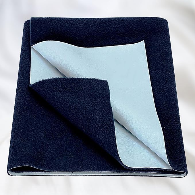 SITTELLA® Baby Waterproof Mattress Protector Sheet 70×50 cm – Quick Dry Washable (Navy Blue